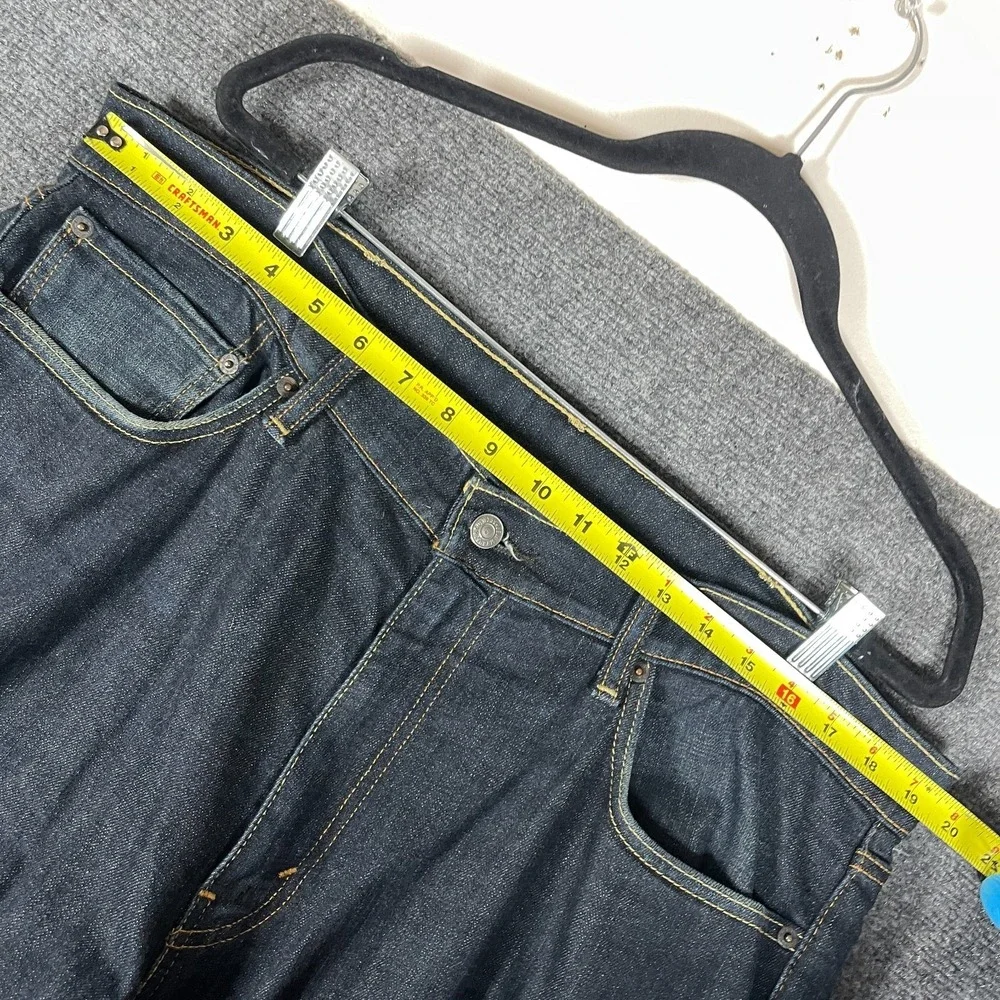 Levis 541 Jeans Blue Dark Wash Tapered Fit Denim Pants Stretch Mens Size 38x32